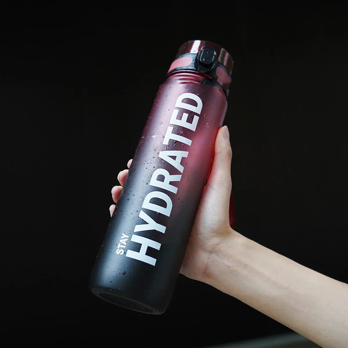 1L Motivational Sports Water Bottle with Straw – Leakproof, Portable, BPA-Free