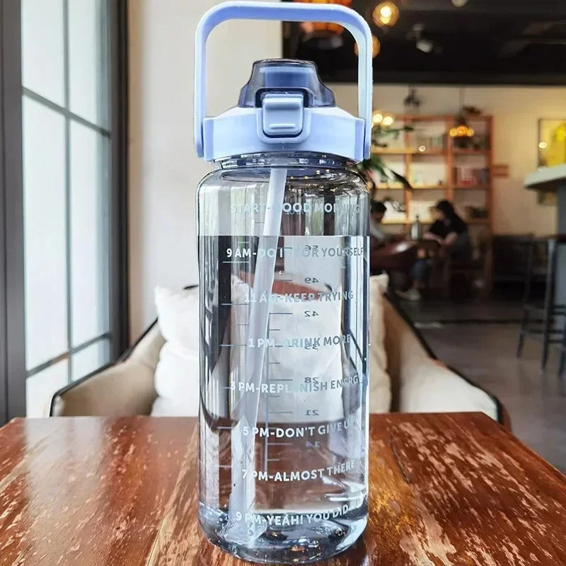 2L Straw Bottle with Time Tracker