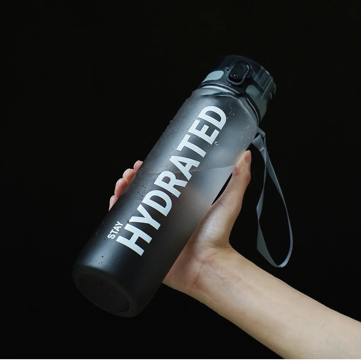 1L Motivational Sports Water Bottle with Straw – Leakproof, Portable, BPA-Free