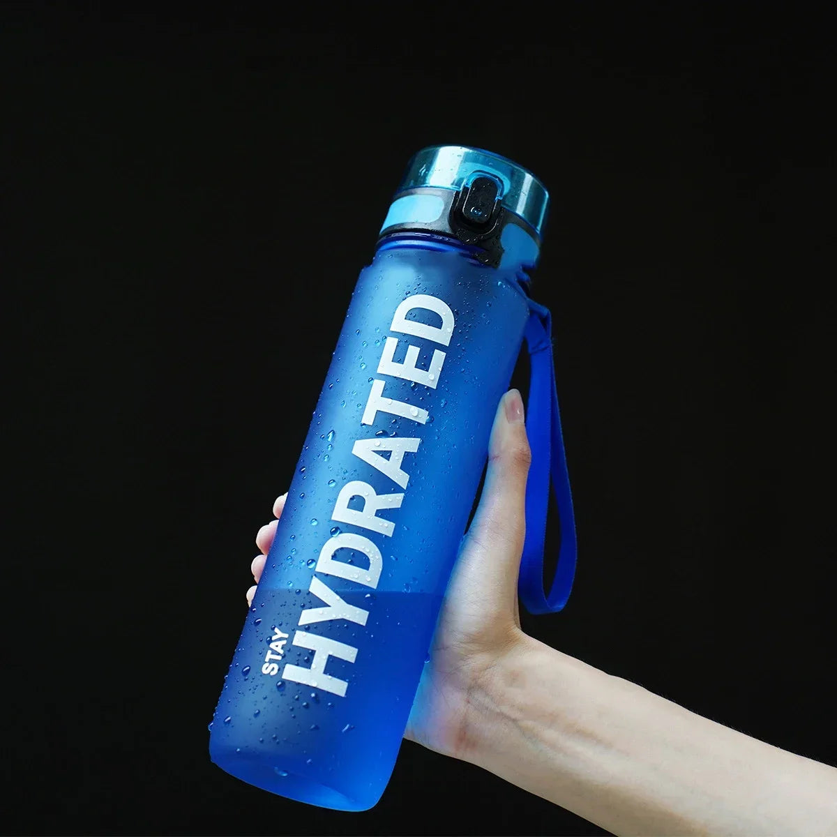 1L Motivational Sports Water Bottle with Straw – Leakproof, Portable, BPA-Free